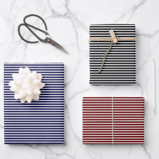 Kies uw eigen kleur in Stripes Inpakpapier Vel