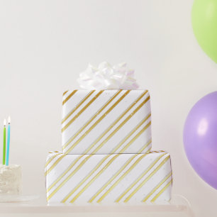 Kies uw eigen kleur met Gold Stripes Cadeaupapier
