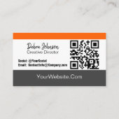 Kies uw eigen kleur Professional Stripes QR-code Visitekaartje (Achterkant)