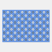 Kies uw eigen kleuren - Fun Retro Flowers Inpakpapier Vel (Voorkant)