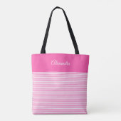 Kies uw eigen Tas Kleur eenvoudig Stripes en Naam (Achterkant)