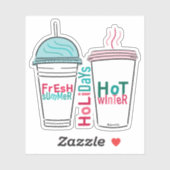 Kies uw favoriete kerstdrink sticker (Vel)