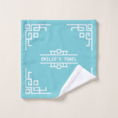 Kies uw gekleurde art deco-omgrenzingsgeometrische bad handdoek (Wasdoekje)