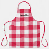 Kies uw gepersonaliseerde kleur Gingham Pset Schort (Voorkant)