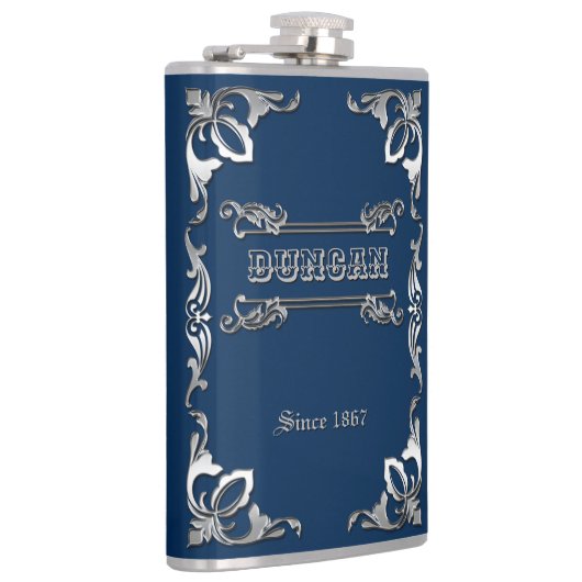 Kies uw Hoesje Klassiek kleurenboek Silver Ornamen Heupfles (Rechts)