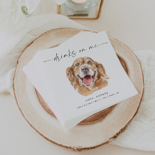 KIES UW HOND Gepersonaliseerde Hondenbruiloft Servet