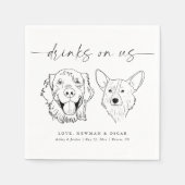KIES UW HONDEN Trouwhond Drink op ons Servet (Voorkant)