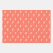 Kies uw Initiaal Gedeelde kleuren Inpakpapier Vel (Voorkant)