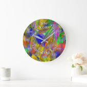 Kies uw jaarkleuren onder Abstract glas grote C Grote Klok (Huis)