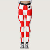 Kies UW kleur Canadian Maple Checkered Leggings (Voorkant)