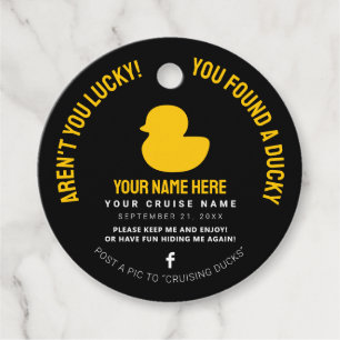 Kies uw kleur Cruise Duck Bedankjes Labels
