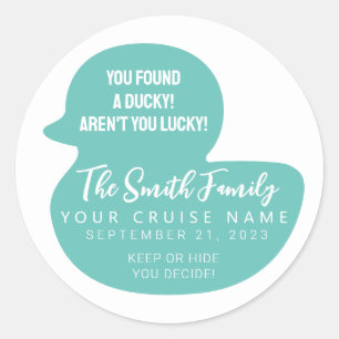 Kies uw kleur Cruise Duck Ronde Sticker
