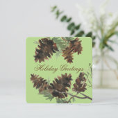 Kies Uw Kleur Denneappels Vierkante Kaart (Staand voorkant)