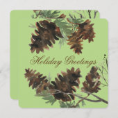 Kies Uw Kleur Denneappels Vierkante Kaart (Voorkant / Achterkant)