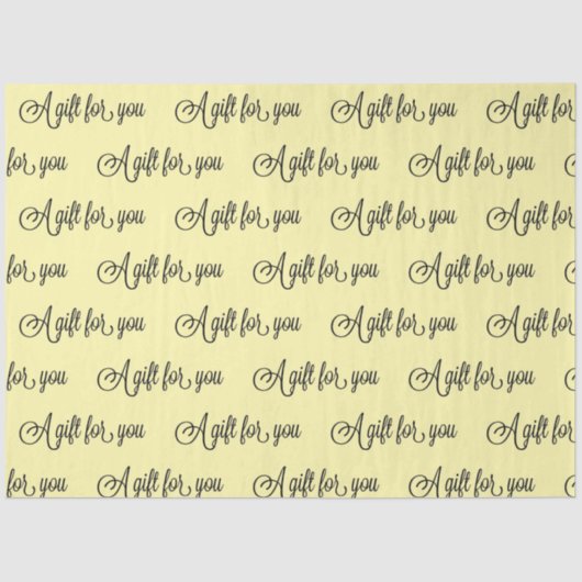 Kies uw kleur Fancy kalligrafie cadeau Tissuepapier (Voorkant)