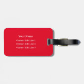 KIES UW KLEUR of Cherry Red Monogram Bag Bagagelabel (Achterkant horizontaal)