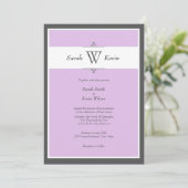 Kies uw kleurenmonogram bruiloft kaart (Staand voorkant)