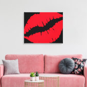 Kies uw lipstick-kleurcode canvas afdruk (Insitu (Woonkamer))
