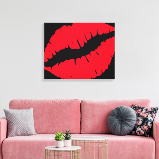 Kies uw lipstick-kleurcode canvas afdruk (Insitu (Woonkamer))