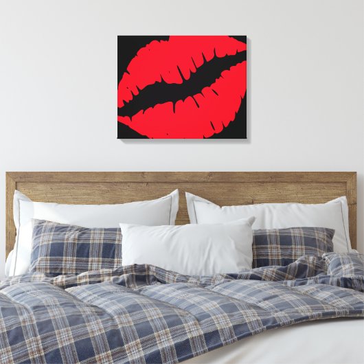 Kies uw lipstick-kleurcode canvas afdruk (Insitu (Slaapkamer))