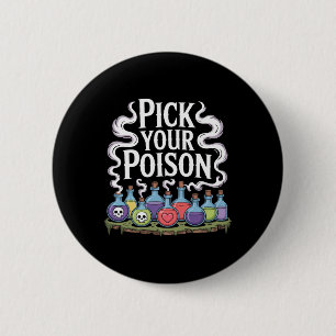 Kies uw Poison Flessen Gothic Halloween 3 Ronde Button 5,7 Cm