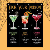 Kies uw Poison Halloween 3 Cocktail Menu Poster