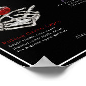 Kies uw Poison Skeleton Wedding Cocktails Drink Poster (Hoek)