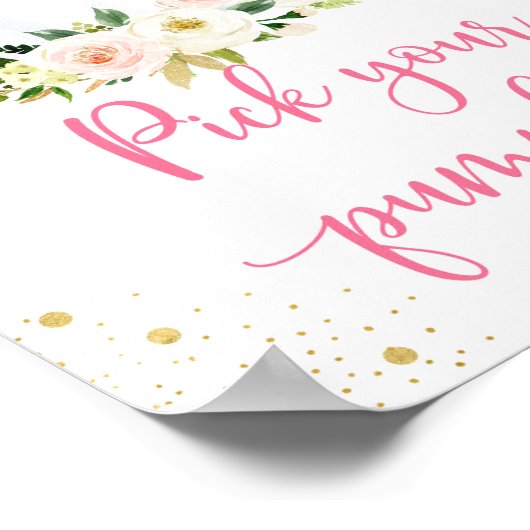 Kies uw pompoen roze goudpleister poster (Hoek)