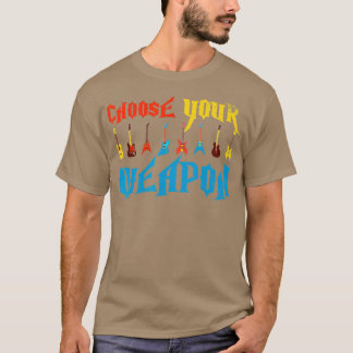 Kies uw Weapon Guitars Funny Guitar Player T-shirt