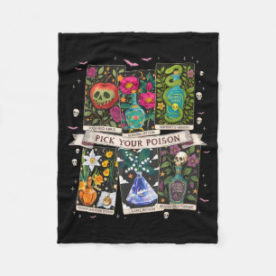 Kies vergif grap drank drankje grap halloween fleece deken