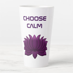 Kies voor de kalme paarse lotusbloem latte mok