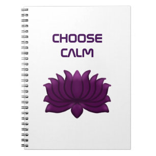 Kies voor de kalme paarse lotusbloem notitieboek