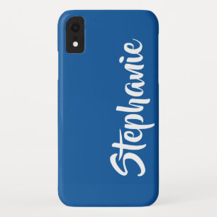Kies voor de naam Kleurenblauw minimalistisch jumb iPhone XR Hoesje