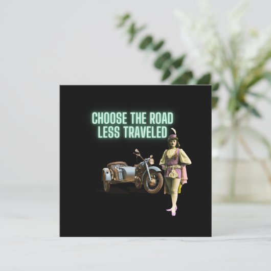 Kies voor de weg die minder onderweg is, anders ge (Staand voorkant)