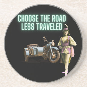 Kies voor de weg die minder onderweg is, anders ge zandsteen onderzetter