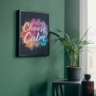 Kies voor een rustige mindfulness levendige kleure poster