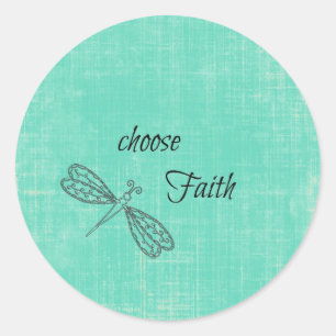 Kies voor Faith Inspirerend Ronde Sticker