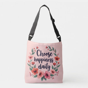 Kies voor geluk Dagelijkse Bloemenkrans Crossbody Tas