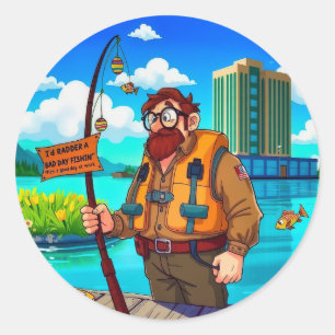 Kies voor Gevist boven werk Ronde Sticker