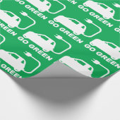 Kies voor groene ~ Drive Electric Cars Cadeaupapier (Hoek)