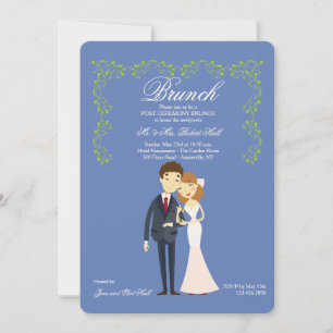 Kies voor je eigen Colour Post Wedding Brunch Invi Kaart