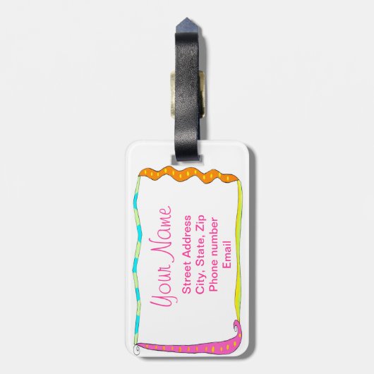 Kies voor je witte Bagagelabel (Achterkant verticaal)