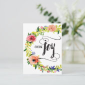 Kies voor Joy, met Flowers Briefkaart (Staand voorkant)