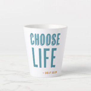 Kies voor Life Deuteronomie 30:19 Pro-Life T-Shirt Latte Mok