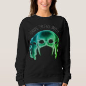 Kies voor Thy Face Wisely green spookface sweatshi Trui (Voorkant)