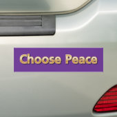 Kies voor vrede bumpersticker (Op auto)