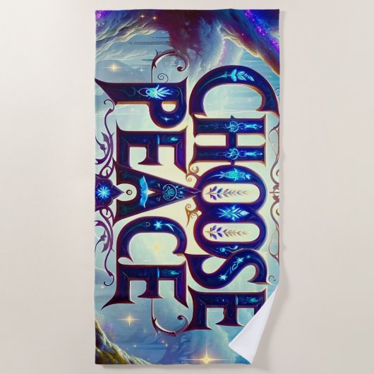 Kies voor vrede strandlaken (Voorkant)