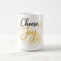 Kies voor vreugde inspirerende cadeau mok