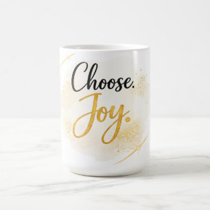Kies voor vreugde inspirerende cadeau mok