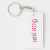 Kies Vrede Acryl Sleutelhanger (Voorkant)